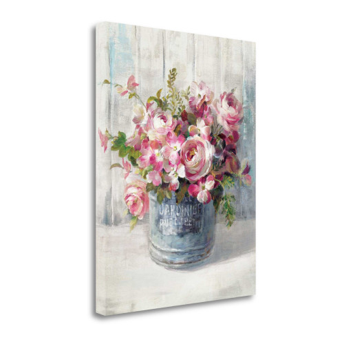 Garden Blooms I Wrapped Canvas Print Living Room Wall Art