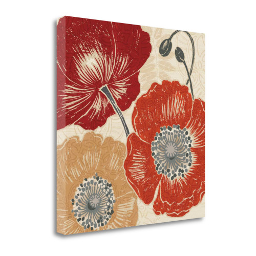 A Poppys Touch II Wrapped Canvas Print Living Room Wall Art