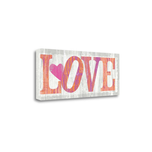 Driftwood Love 2 Wrapped Canvas Print Living Room Wall Art