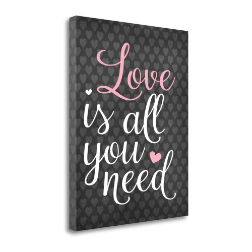 Love Is All You Need 5 Wrapped Canvas Print Living Room Wall Art