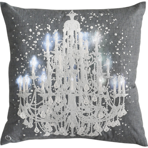 18" X 18" Grey And White Abstract Zippered Polyester Throw Pillow