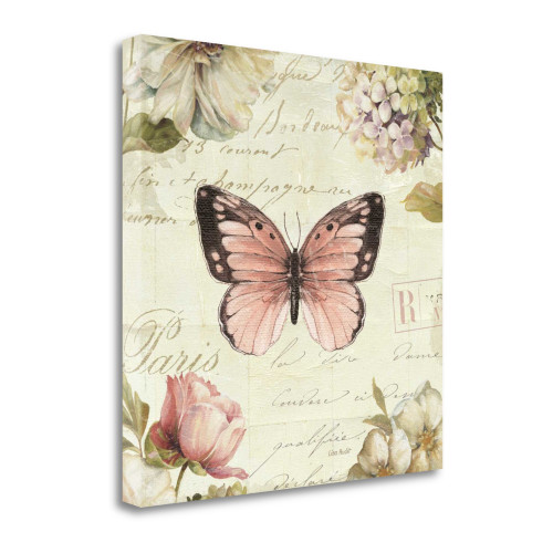 Marche De Fleurs Butterfly I Wrapped Canvas Print Living Room Wall Art