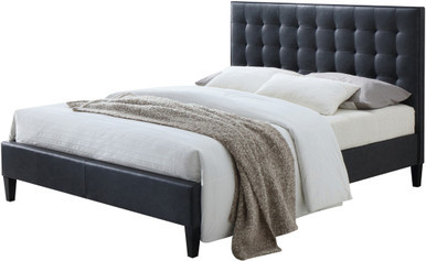 87" X 79" X 46" 2 Tone Gray Pu King Bed