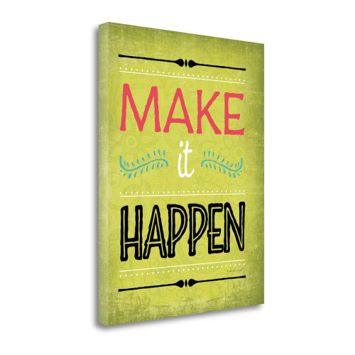 Make It Happen 8 Wrapped Canvas Print Living Room Wall Art
