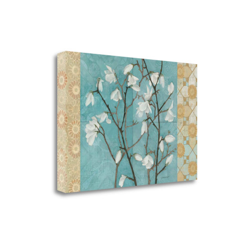 Patterned Magnolia Branch 5 Wrapped Canvas Print Living Room Wall Art