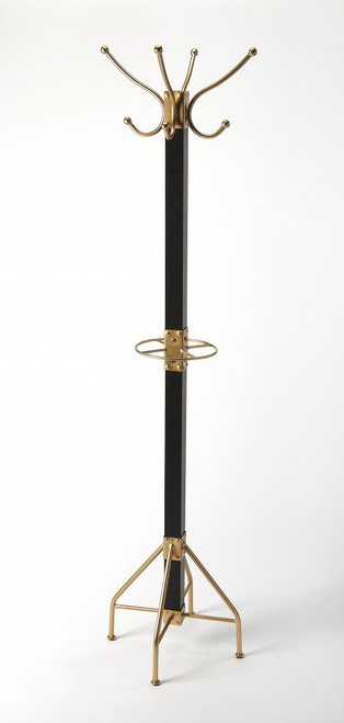 Logan Square Black &amp;amp; Gold Coat Rack Tree