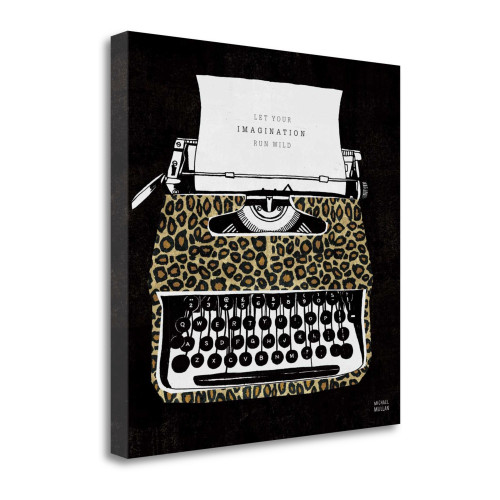 Analog Jungle Typewriter 2 Wrapped Canvas Print Living Room Wall Art