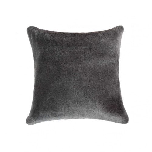18" x 18" x 5" Grey Nelson Sheepskin Pillow