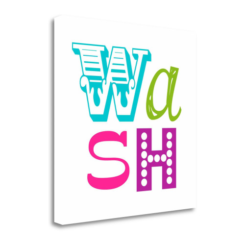 Wash 2 Wrapped Canvas Print Living Room Wall Art