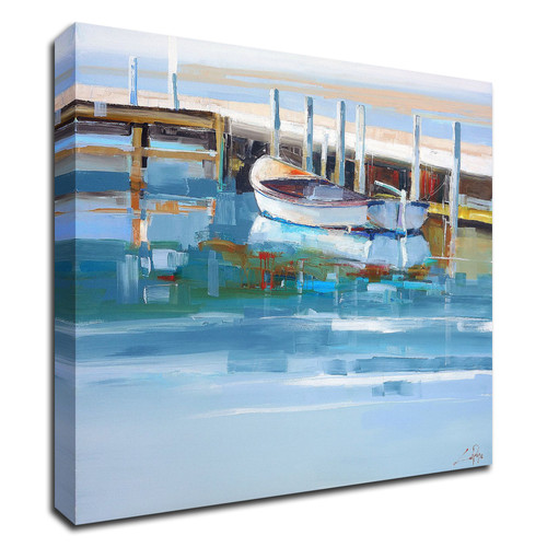 "Mooring, Solitude" Wrapped Canvas Print Wall Art