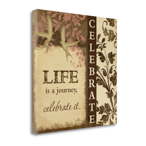 Celebrate 2 Wrapped Canvas Print Living Room Wall Art