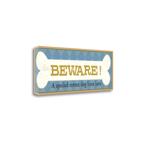 Beware 2 Wrapped Canvas Print Living Room Wall Art