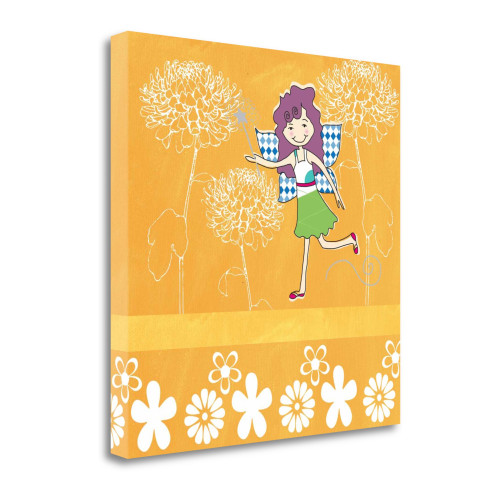 Orange With Fairy 2 Wrapped Canvas Print Living Room Wall Art