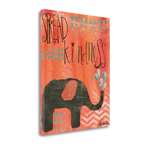 Kindness Elephant 2 Wrapped Canvas Print Living Room Wall Art