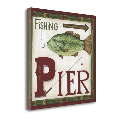 Fishing Pier 1 Wrapped Canvas Print Living Room Wall Art