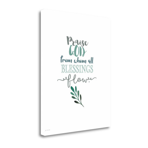 Praise God 1 Wrapped Canvas Print Living Room Wall Art