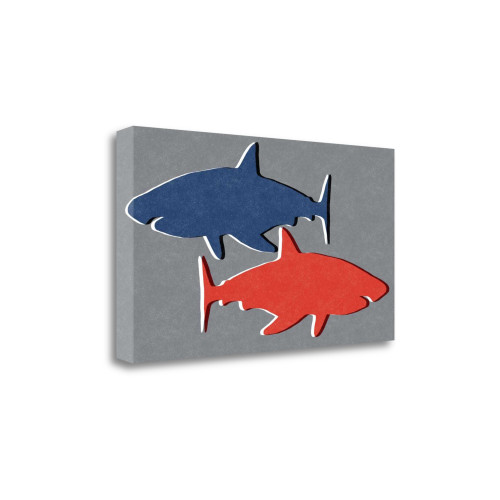 Shark IV Wrapped Canvas Print Living Room Wall Art