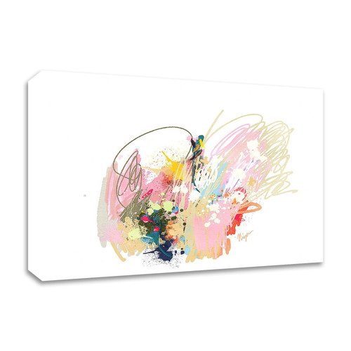 Pink Abstract Wrapped Canvas Print Wall Art