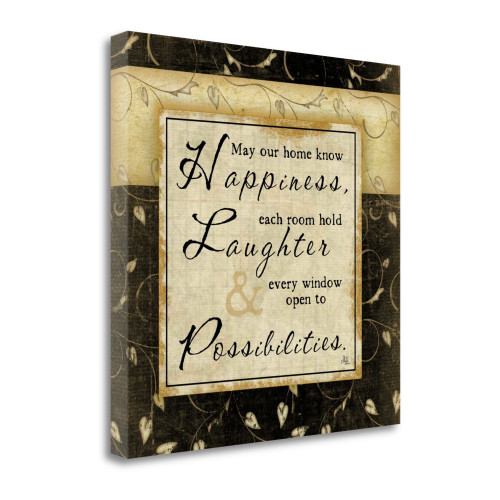 Happiness 5 Wrapped Canvas Print Living Room Wall Art