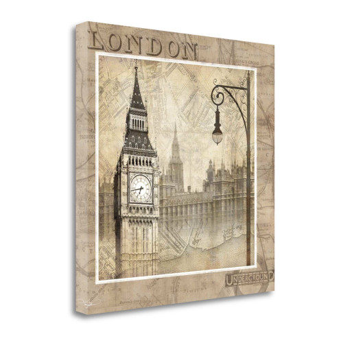 London Calling 3 Wrapped Canvas Print Wall Art