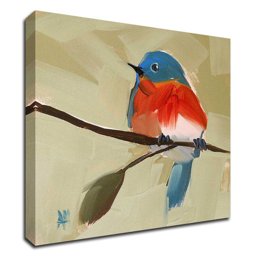 "Bluebird No. 21" Wrapped Canvas Print Wall Art