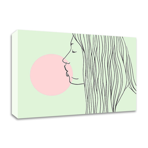 Pink Bubble Gum Wrapped Canvas Print Wall Art