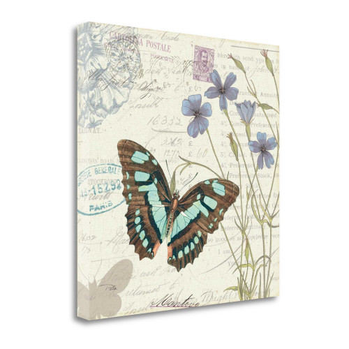 Papillon Tales I Wrapped Canvas Print Living Room Wall Art