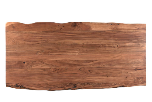 84" Brown Solid Wood Dining Table