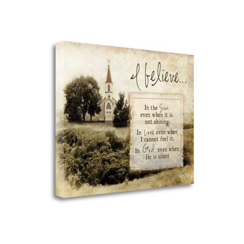 I Believe 2 Wrapped Canvas Print Living Room Wall Art