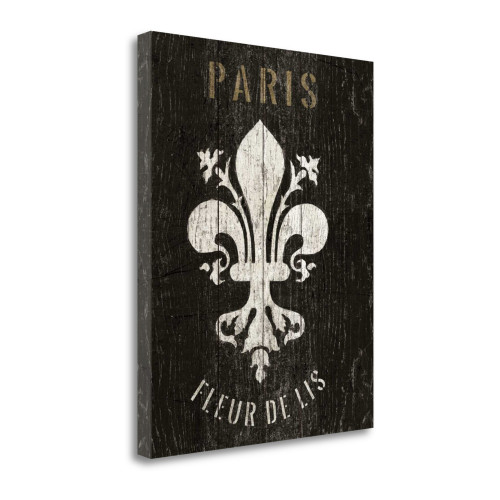 Refurbished Fleur De Lis 3 Wrapped Canvas Print Living Room Wall Art