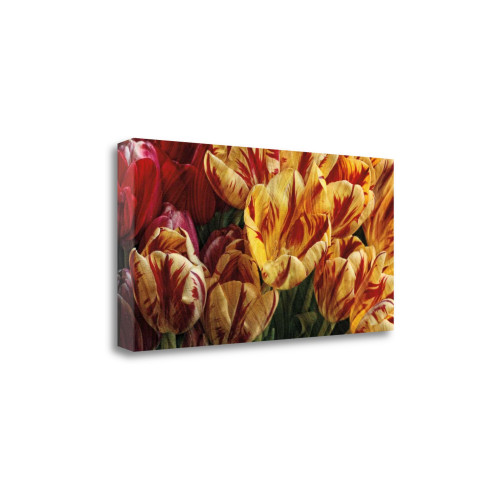 Floral Tapestry 4 Wrapped Canvas Print Wall Art