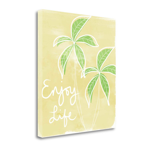 Enjoy Life 3 Wrapped Canvas Print Living Room Wall Art