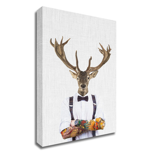 "Deer Man" Wrapped Canvas Print Wall Art
