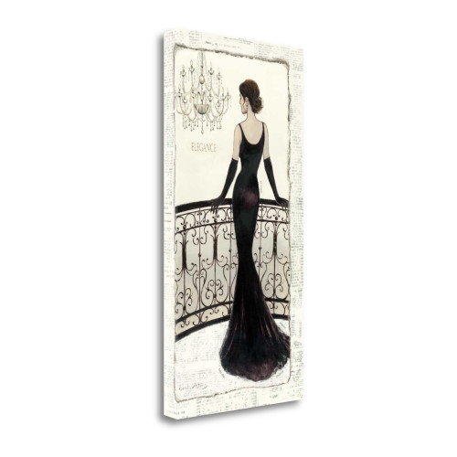 La Belle Noir 1 Wrapped Canvas Print Living Room Wall Art