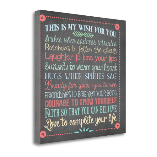 Faith Wishes 2 Wrapped Canvas Print Living Room Wall Art