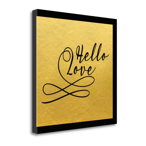 Hello 3 Wrapped Canvas Print Living Room Wall Art