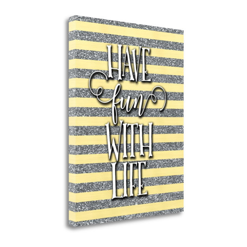 Have Fun With Life 3 Wrapped Canvas Print Living Room Wall Art