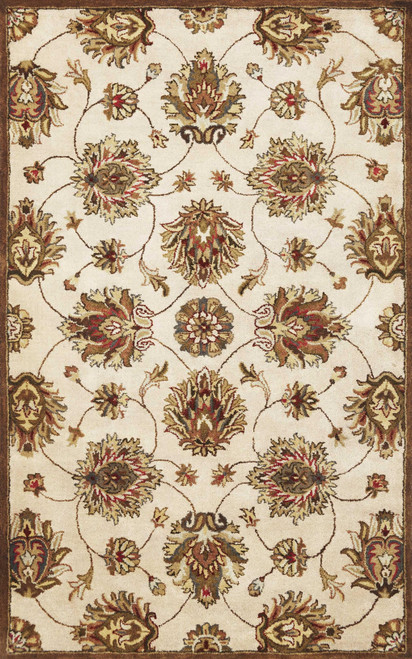5' x 8' Wool Ivory Area Rug