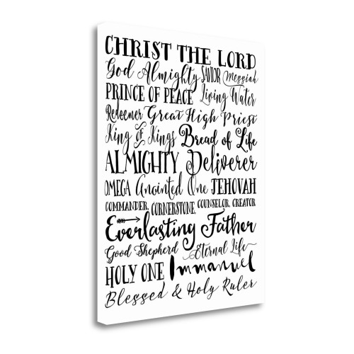 Names Of God 2 Wrapped Canvas Print Living Room Wall Art