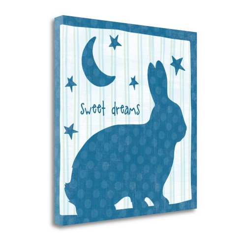 Le Lapin I Wrapped Canvas Print Living Room Wall Art