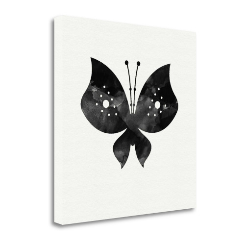 Black And White Butterfly II Wrapped Canvas Print Living Room Wall Art