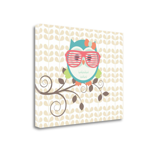 Owls 1A Wrapped Canvas Print Living Room Wall Art
