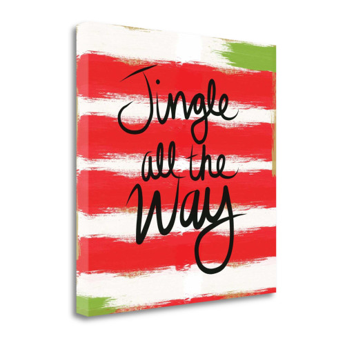 Bright Jingle All The Way 2 Wrapped Canvas Print Living Room Wall Art