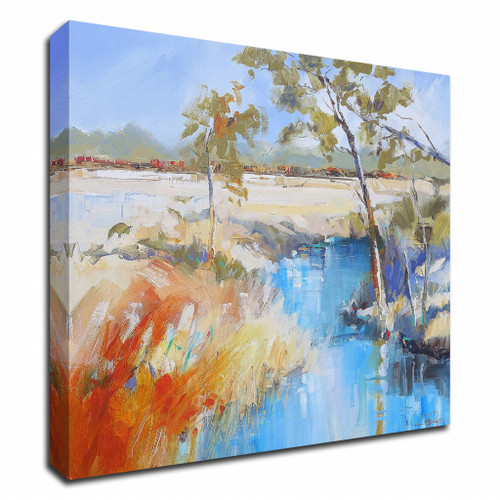 Summer Creek Wrapped Canvas Print Wall Art