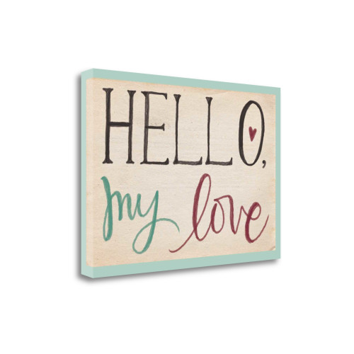 Hello 11 Wrapped Canvas Print Living Room Wall Art