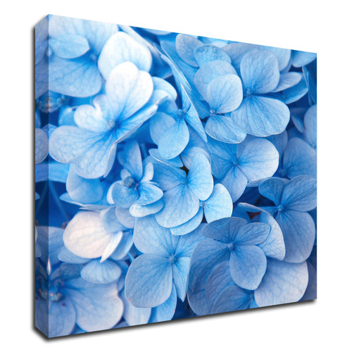 "Blue Flowers" Wrapped Canvas Print Wall Art