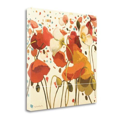 Coral Confetti 1 Wrapped Canvas Print Living Room Wall Art
