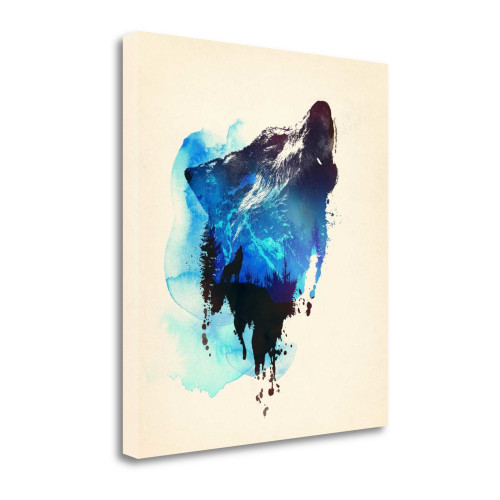 Alone As A Wolf 2 Wrapped Canvas Print Living Room Wall Art