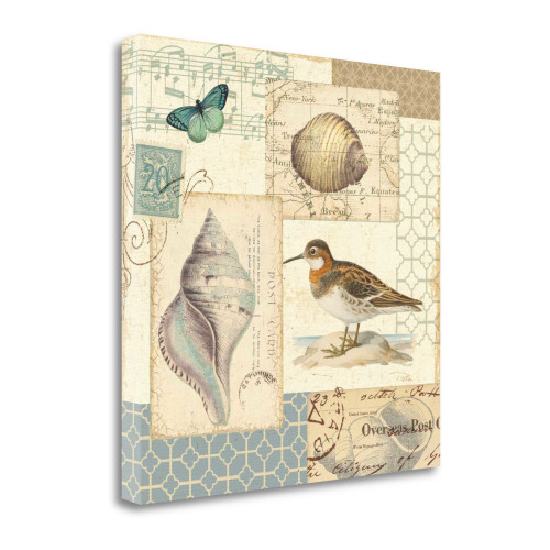 Coastal Collage II Wrapped Canvas Print Living Room Wall Art