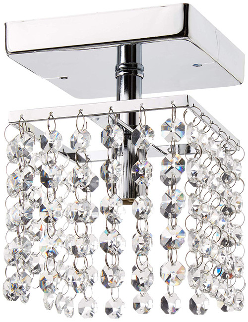 Jhea 1-Light Crystal 5-Inch Chrome Chandelier
